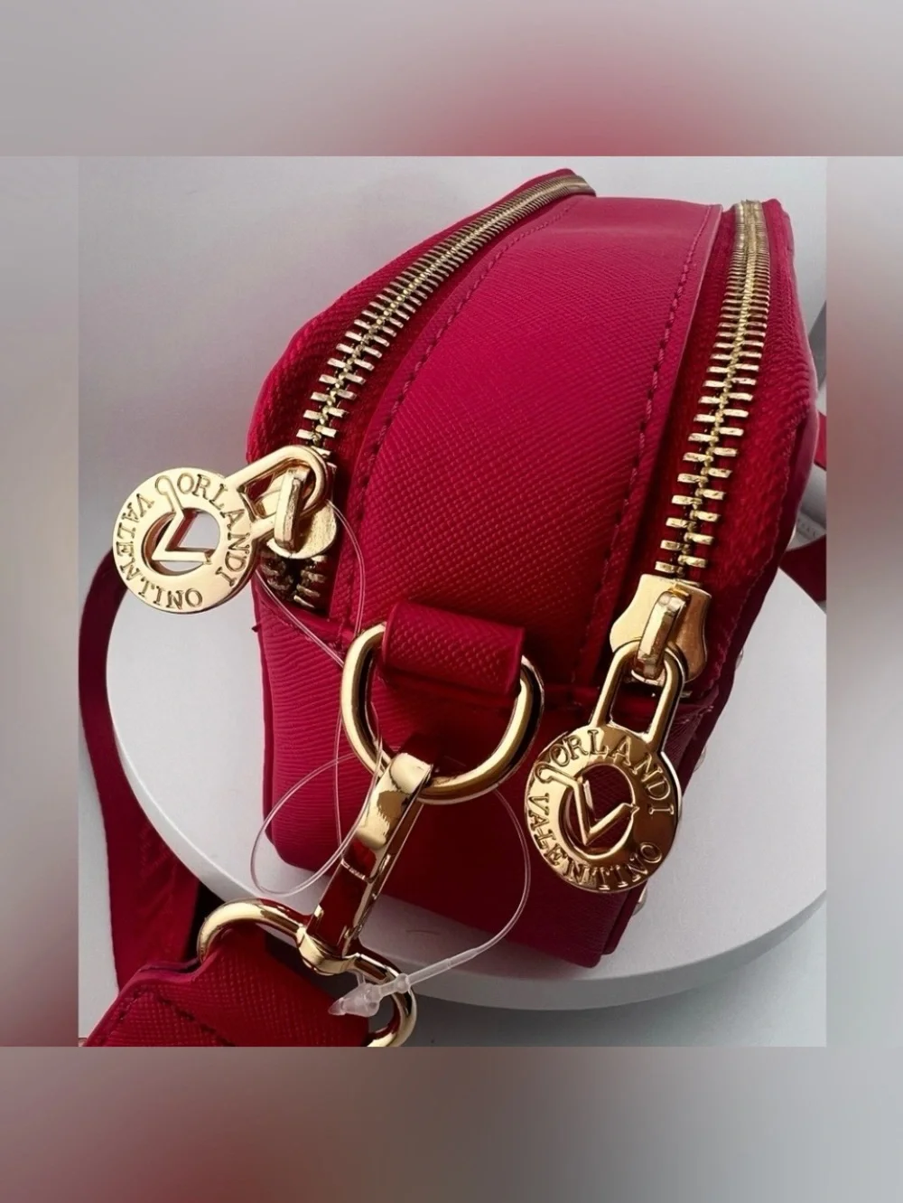Valentino Orlandi Pink Studded Crossbody Bag